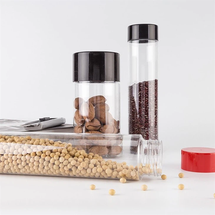 Black Tall Plastic Jars With Lids